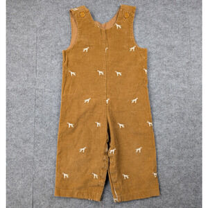 Rags Land One Piece Overalls Toddler Boys 3 Corduroy Novelty Pointer Dog Retro